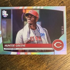 2023 Big League Base Uncommon Rainbow Foil #229 Hunter Greene - Cincinnati Reds