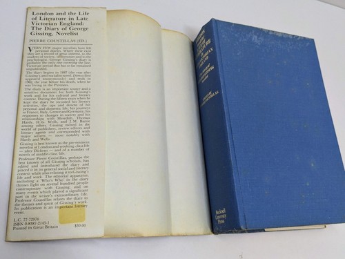 London Life of Literature Late Victorian England Diary of George Gissing HC 1978 - Imagen 3 de 10
