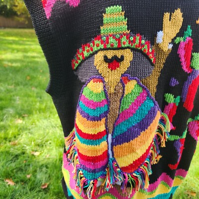 ARRANGE - Gilet en laine tricoté à la main effet bouclé - Noir