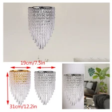 Crystal Wall Light Sconce LED Bedroom Lamp Hallway Lighting Fixture Gold/Silver