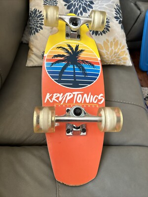 Kryptonics Mini Fat Cruiser 23'' Skateboard Orange Yellow Multicolor