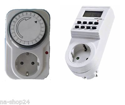 Analog oder Digital Zeitschaltuhr mit integriertem Kinderschutz Switch 96 / 48