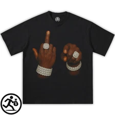 FU Hand Cotton Tee Shirt Shirt Opium, y2k, fashion, streetwear shirts, unisex