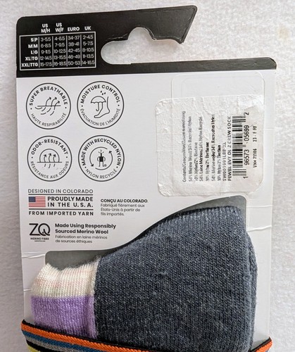 SmartWool EVERYDAY Calcetines Crew Ligeros Acolchados XLARGE Unisex Peltre Azul Rayas - Imagen 6 de 12