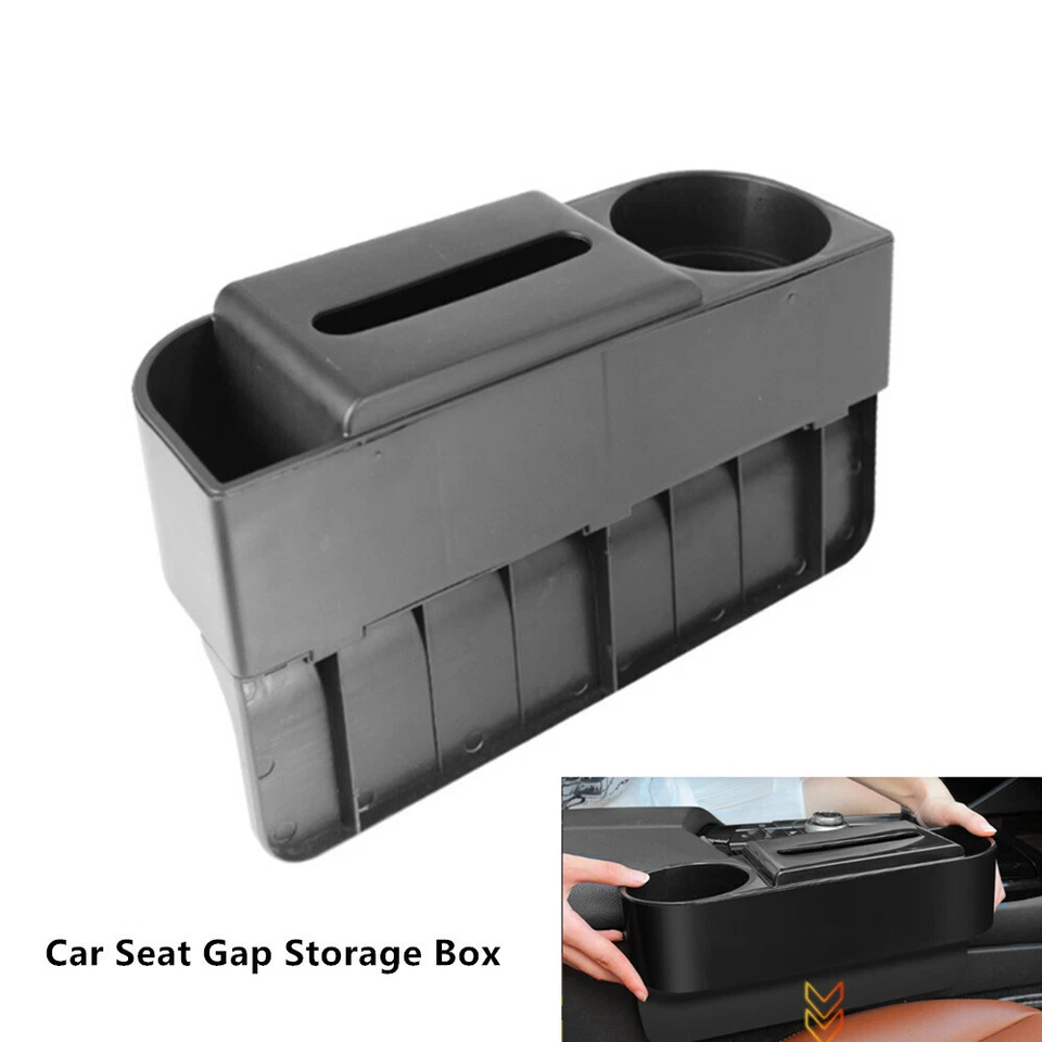 1PCS Car Console Side Pocket Organizer Box Car Seat Storage Cup Holder Universal — 第 4/4 张图片