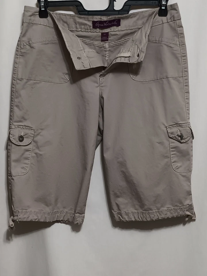 Pantalones Cortos de Senderismo Gloria Vanderbilt Bronceados Carga Mujer Petite 12 Foto 4 de 4