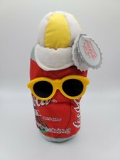 Vintage 1998 Coca-Cola Can Hat Sunglasses Bean Bag Plush With Tags