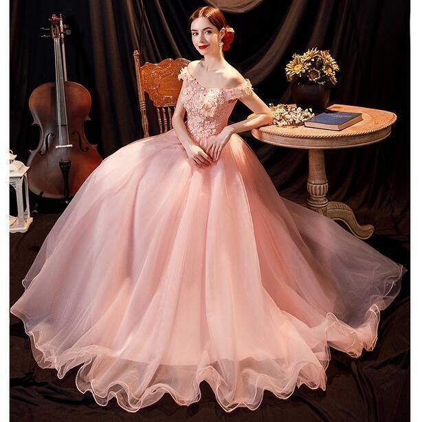 strapless open back dress Flower Fairies Princess Gown – Fairy Tong main image 1
