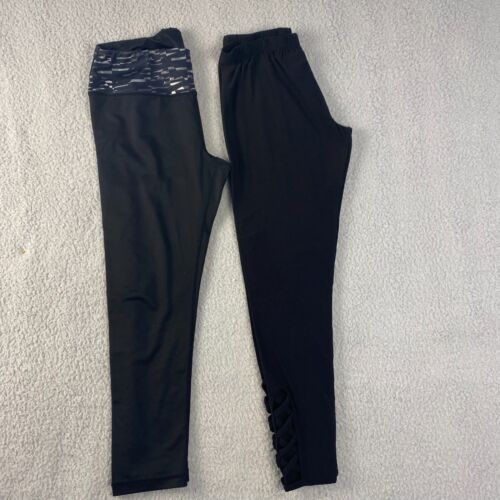 Woman’s Legging Bundle Size Medium Set Of Two Black Pre-owned - Picture 3 of 11