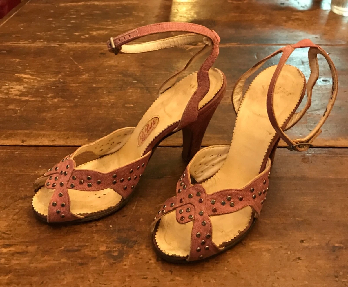 Mauve high top heel shoes