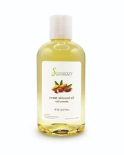 Sweet Almond Oil Cold Pressed Refined 100% Pure & Natural 8 fl oz