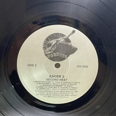 Racer-X - Second Heat / LP 1987 US Shrapnel SH-1032 EX/VG+ Japan