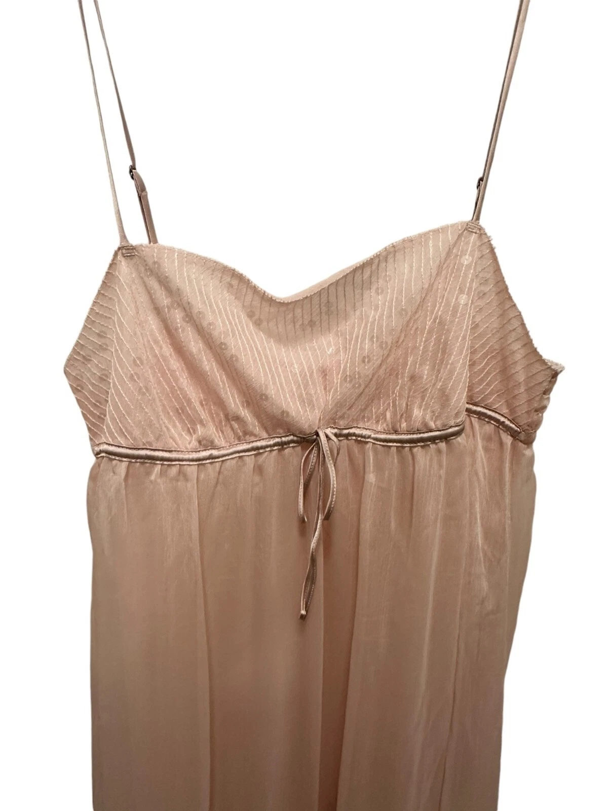 UNDERCOVER Camicia da notte lunga rosa chiaro vintage etichetta oro Victoria Secret con paillettes taglia