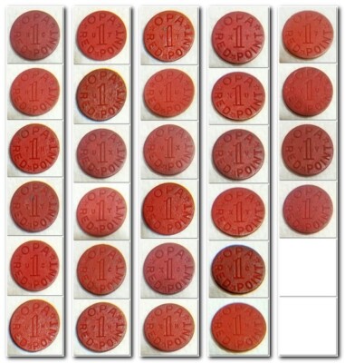OPA RED 1 Point RATION COIN / TOKEN (U Select), WW2, Circulated (Very ...
