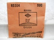 SUC RS564 Watch Crystal Fit Gruen - 21.4 x 15.8 mm - Replacement / Repair