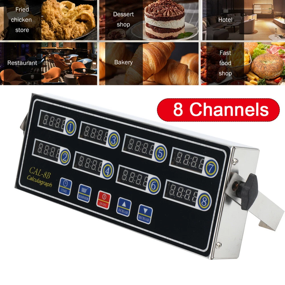 8 Channel Digital timer CAL-8B Burger basket shaking timing Kitchen Timers 110V
Opens in a new windo