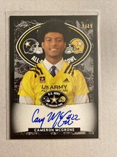 2018 Leaf Metal US Army All-American Bowl Tour Black /15 Cameron McGrone Auto