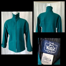 Woolrich Insulated Wool Jacket Women's Small Teal Great Shape J2632