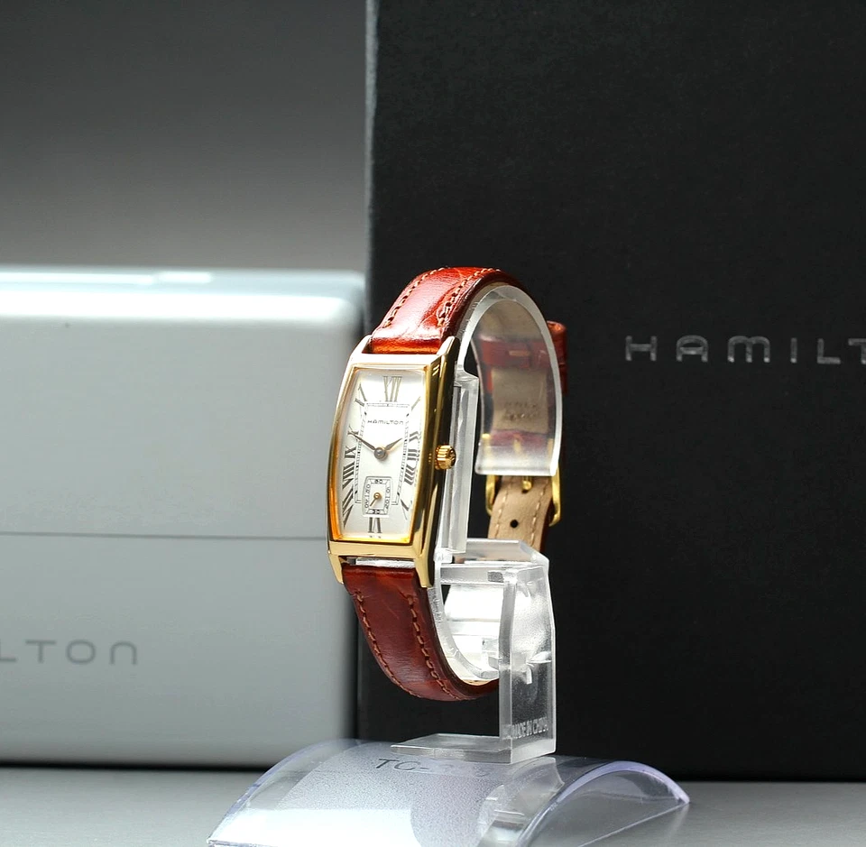 Juego completo [casi como nuevo] reloj para mujer Hamilton 6256 oro 18 mm Roman Qz de Japón Foto 2 de 4