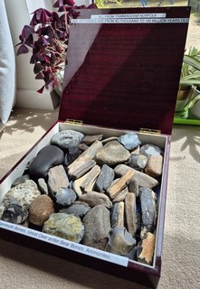 Lovely Old Collection Of Fossils And Palaeolithic Flint From Trimingham Norfolk