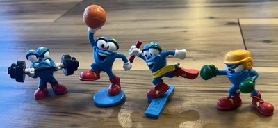Vintage ATLANTA 1996 Olympic Games IZZY Mascot figure vinyl toy Lot of 4