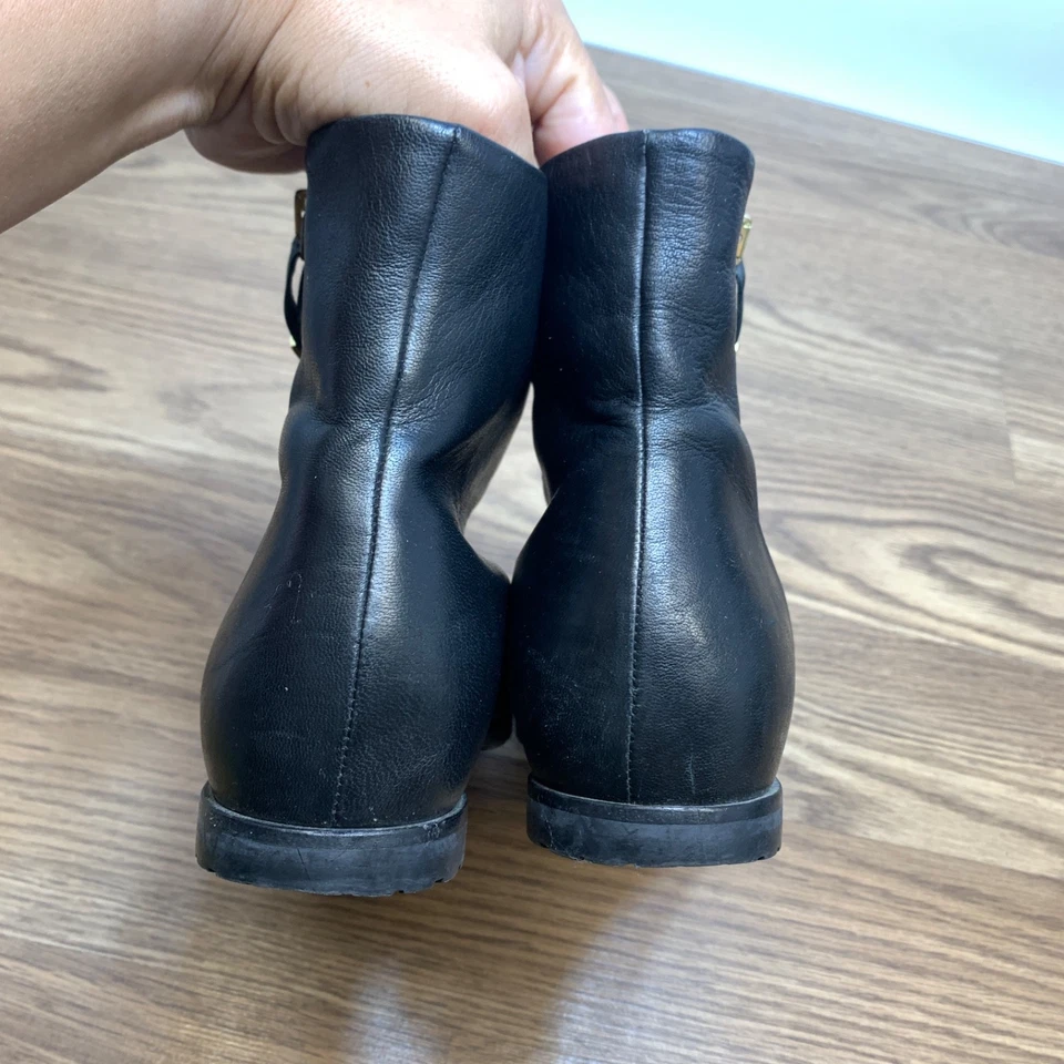 Botines Claudia Ciuti Italia de cuero negro con cremallera lateral para mujer talla 37 Foto 4 de 4