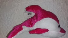 BMI merchandise Pink  White Dolphin colorful new nwt PLUSH SOFT