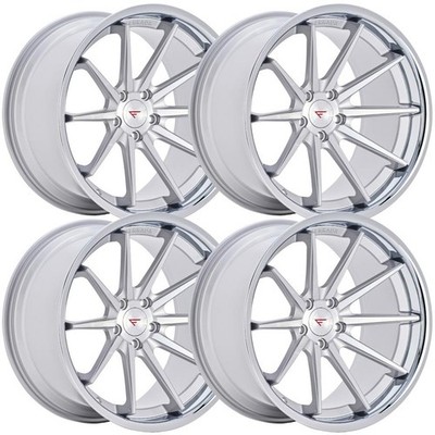 (Set-4) Ferrada FR4 19x8.5 5x4.5/5x114.3 Machine Silver 15mm Wheels Rims 19 Inch