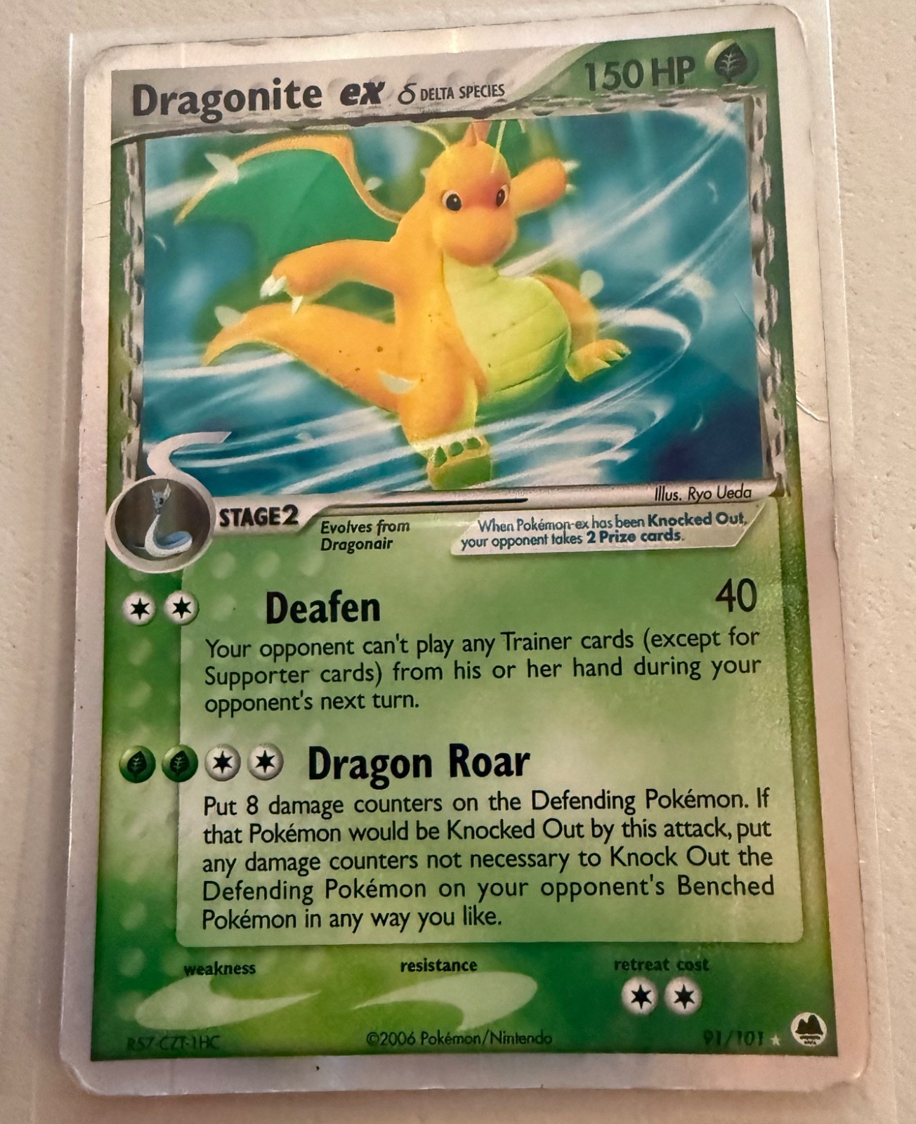 Pokemon Dragonite ex Delta Species 91/101 Holo Rare Dragon Frontiers Played