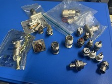 LOT OF POMONA AMPHENOL & AMP RF RF/COAXIAL , ADAPTERS , T , MALE & FEMALE , EXC