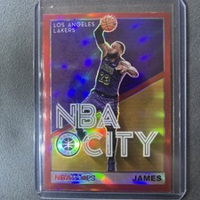 LeBron James 2019-20 Panini NBA Hoops Premium Stock NBA City Red #27 