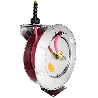 Milton 2752-3514SS: SS Hose Reel W/ 3/8'' X 35' Ulr Hose (1/4'' Fittings)
