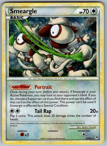 Smeargle Holo Rare Call of Legends 21/95 LP