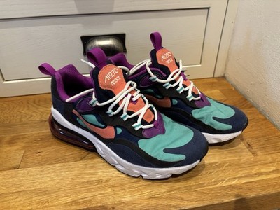 Nike Air Max 270 React Kinetic Green Blue Ember Sneaker Größe 4 kaum getragen