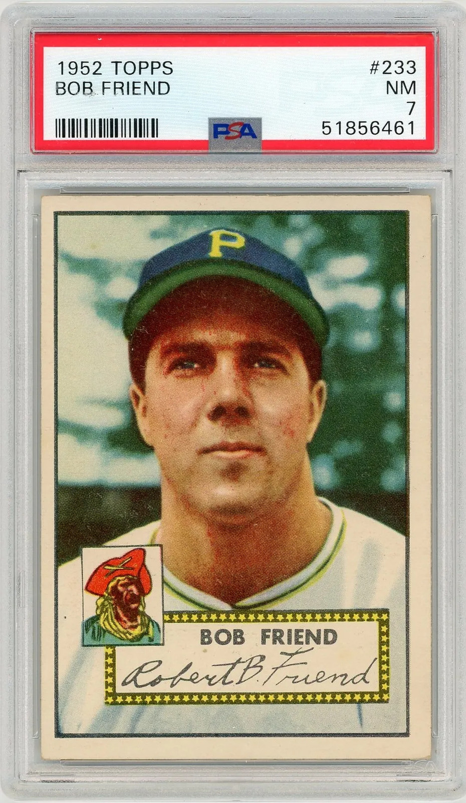 1952 Topps Bob Friend #233 PSA 7