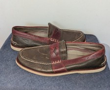 Sperry Top Sider Gold Cup Loafers Mens Size 13 M Green Red Leather 10847178