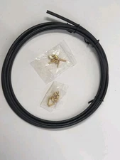Black Universal Bike Brake Cable Housing (5mm) + Brass Barrel Nipple