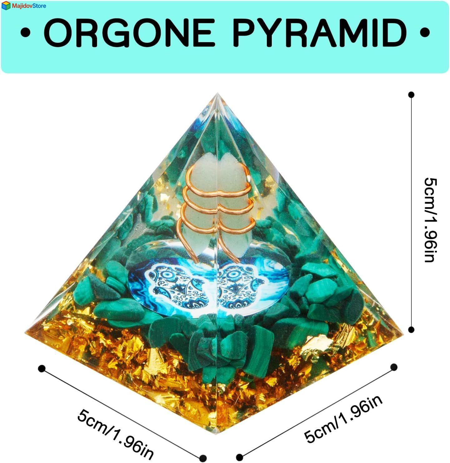 Orgone Pyramid Energy Generator Emf Protection Healing Meditation Orgonite USA 