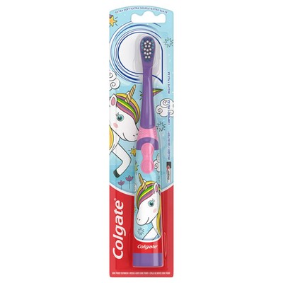 Colgate Kids Battery Powered Toothbrush, Extra Soft, Unicorn