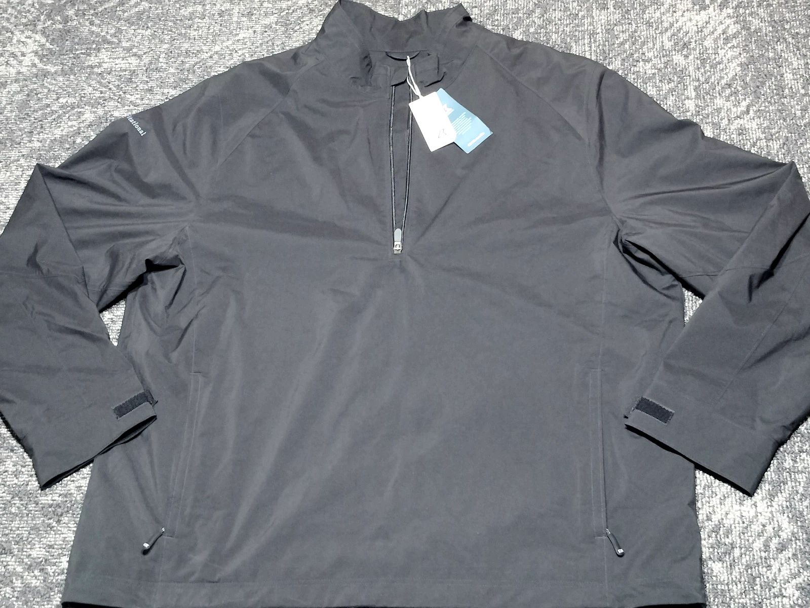 Cutter & Buck Breaker Half Zip Pullover Popover Jacket Golf Black Weathertec XXL image 1
