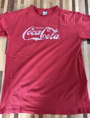 Coca-Cola T-Shirt Rot mit  Drink Coca-Cola  Aufdruck,  TRINK  Print Vinted