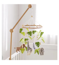 Baby Crib Mobile Rattle Toy Wooden Bracket 0-12 Months
