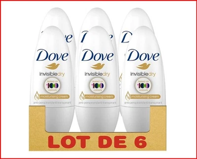 Dove Invisible Dry Anti-Perspirant Deodorant Roll-On 50 ml Pack of 6