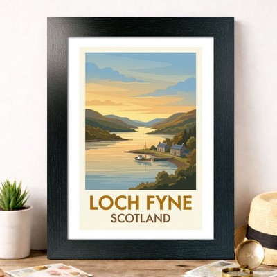 Loch Fyne, Schottland Reise Poster Giclée Kunstdruck 377-2