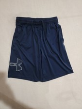 Under Armour UA Tech Graphic Shorts Men's Small Dark Blue Loose Fit 10" Inseam