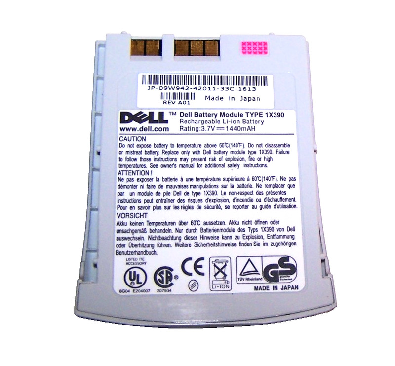 Dell Axim X5 Battery 3.7V 1400mAH Japan