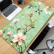 40 90cm1pc Large Gaming Mouse Pad with Hummingbirds  Floral Design - Non-Slip R