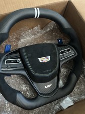New Cadillac Ats-vcts-v Steering Wheel Carbon Fiber Alcantara
