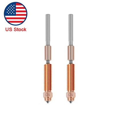 1/2* For Creality K1 K1C K1 Max Hotend 0.4mm Nozzle 3D Printer Upgraded Parts US
