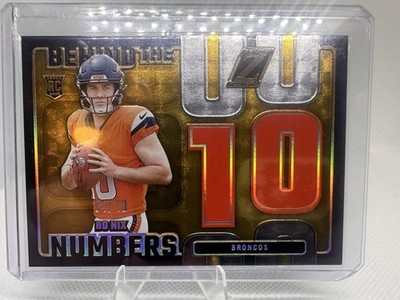 2024 Panini Zenith - Behind the Numbers Bo Nix #4 Gold /10 (RC)